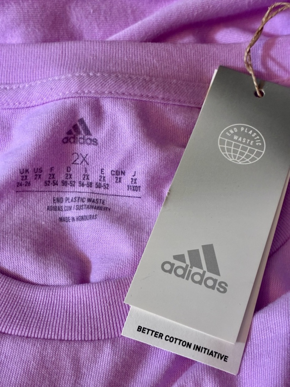 adidas Women’s Long Sleeve Logo Tee - Light Pink - Picture 3 of 3